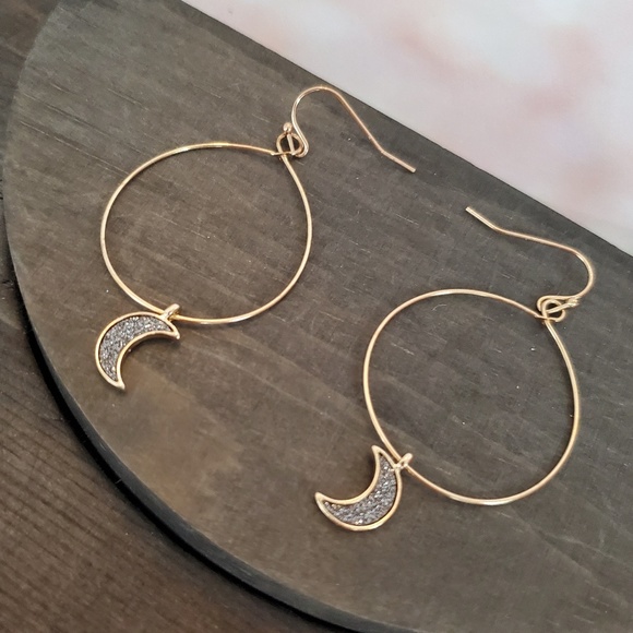 NWT Gold Moon Earrings -2 for $20 Bundle Sale! - Picture 2 of 2